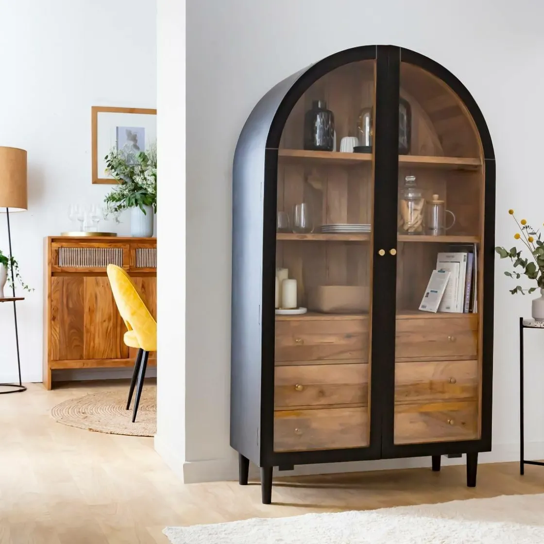 Made in Meubles Vitrine<Vitrine en bois de manguier Paulo