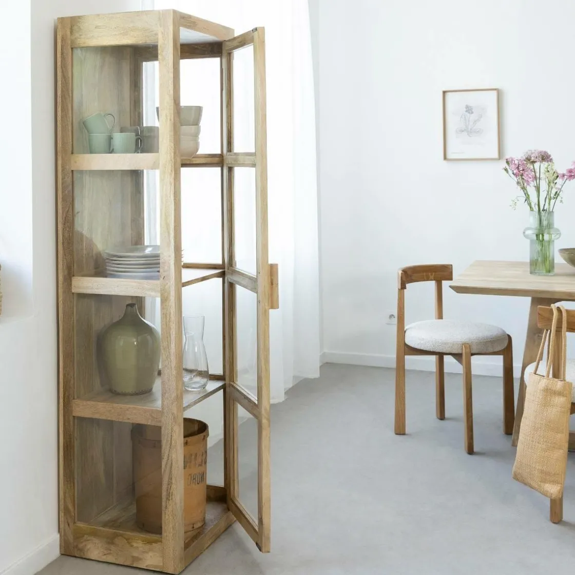 Made in Meubles Vitrine<Vitrine en bois de manguier Juliet