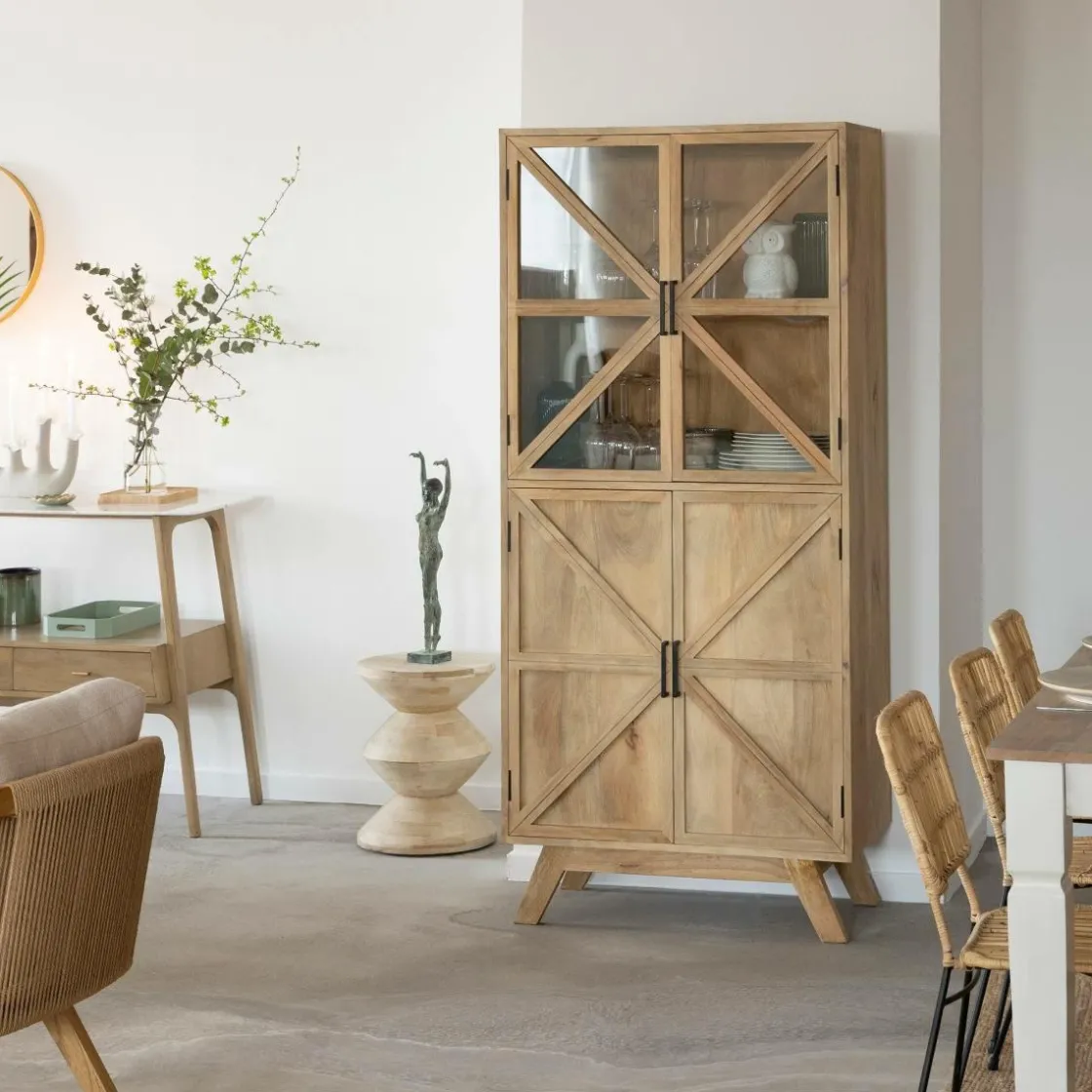 Made in Meubles Vitrine<Vitrine en bois de manguier Thalia