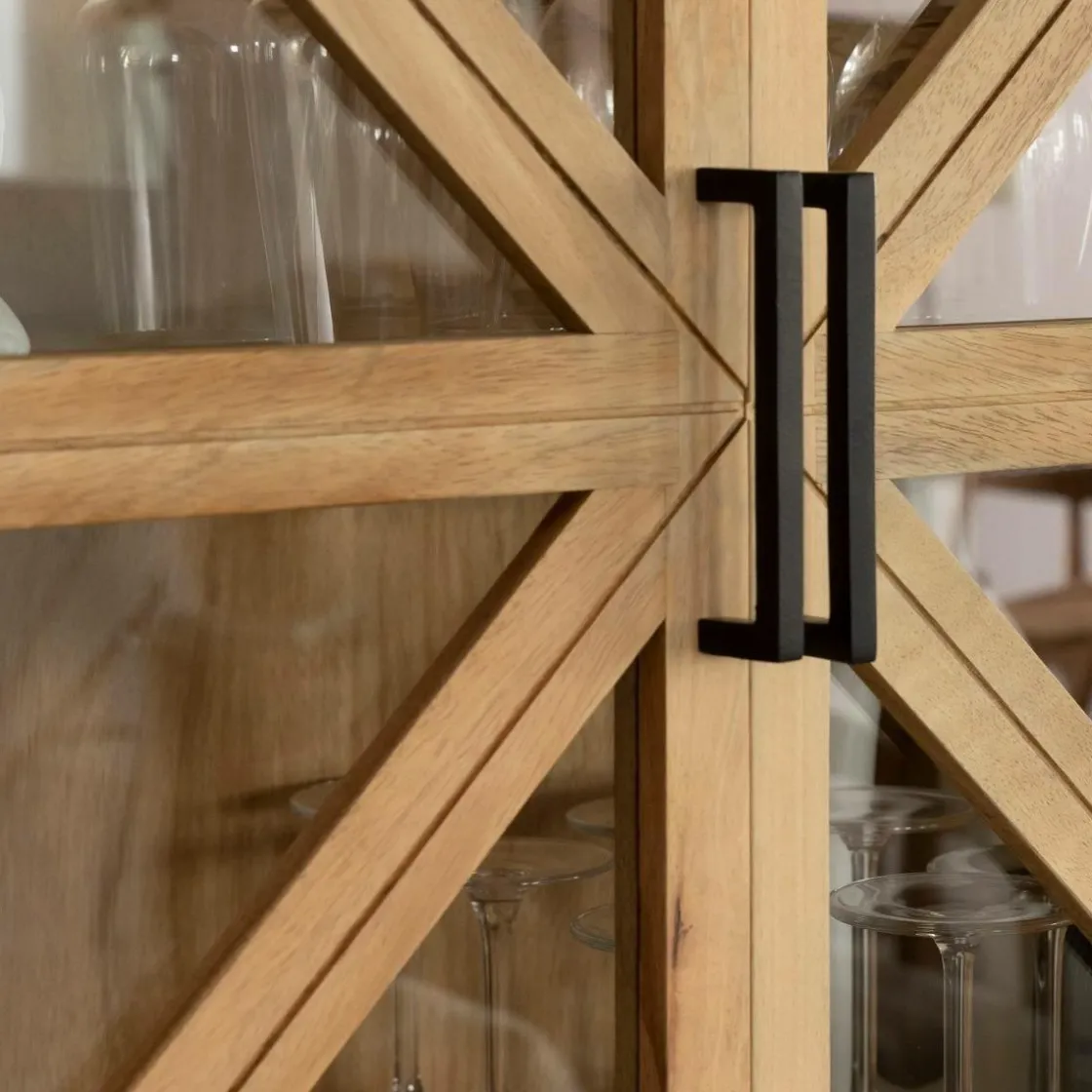 Made in Meubles Vitrine<Vitrine en bois de manguier Thalia