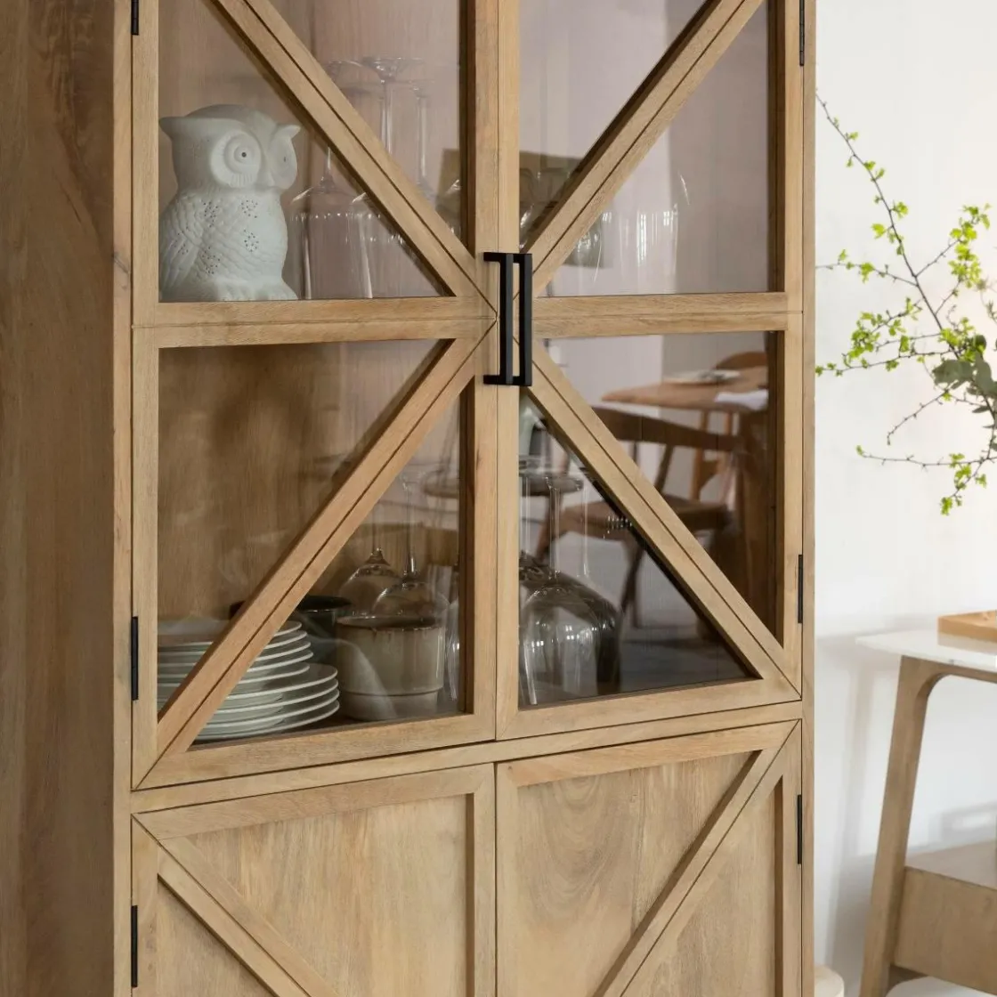 Made in Meubles Vitrine<Vitrine en bois de manguier Thalia