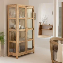 Made in Meubles Vitrine<Vitrine en bois de manguier Amaris