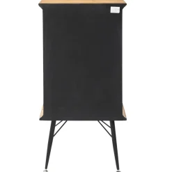 Made in Meubles Vaisselier|Vitrine<Vitrine en bois de sapin et verre strié 2 portes Nicole