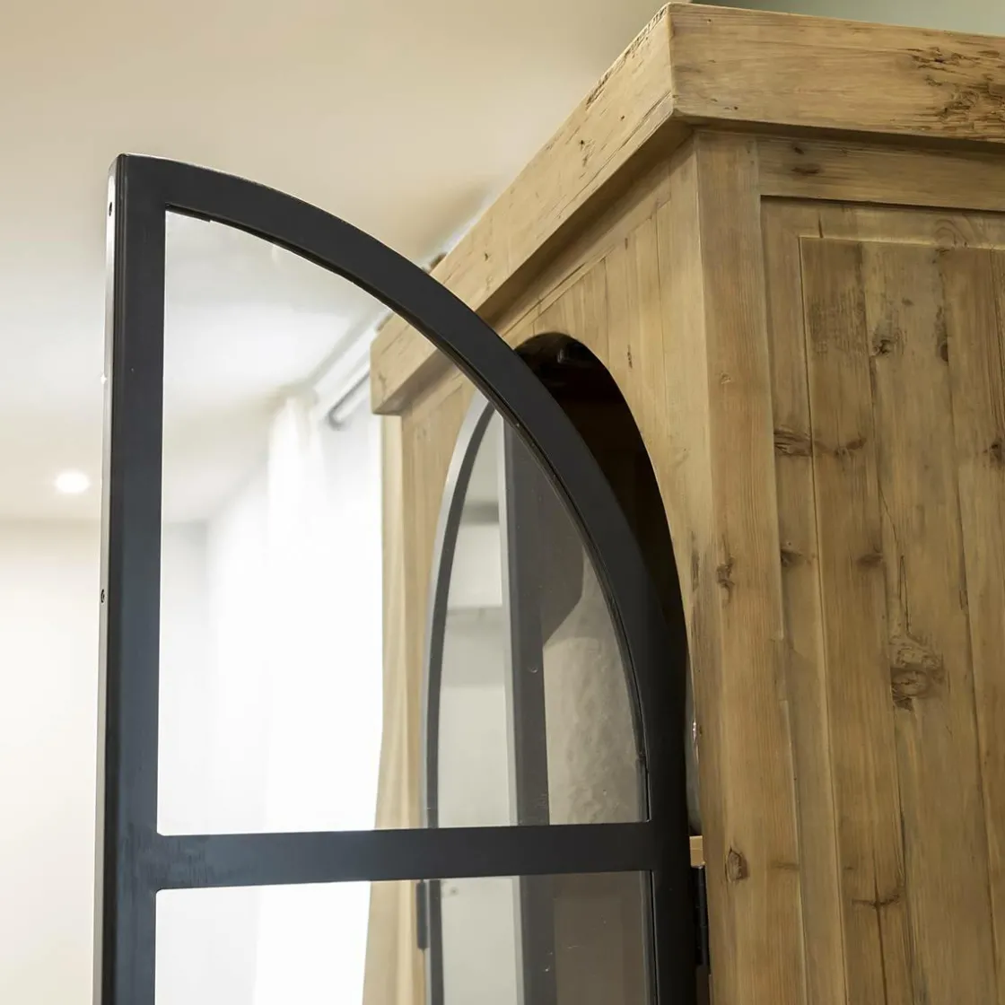 Made in Meubles Vitrine<Vitrine en bois recyclé et métal Garance