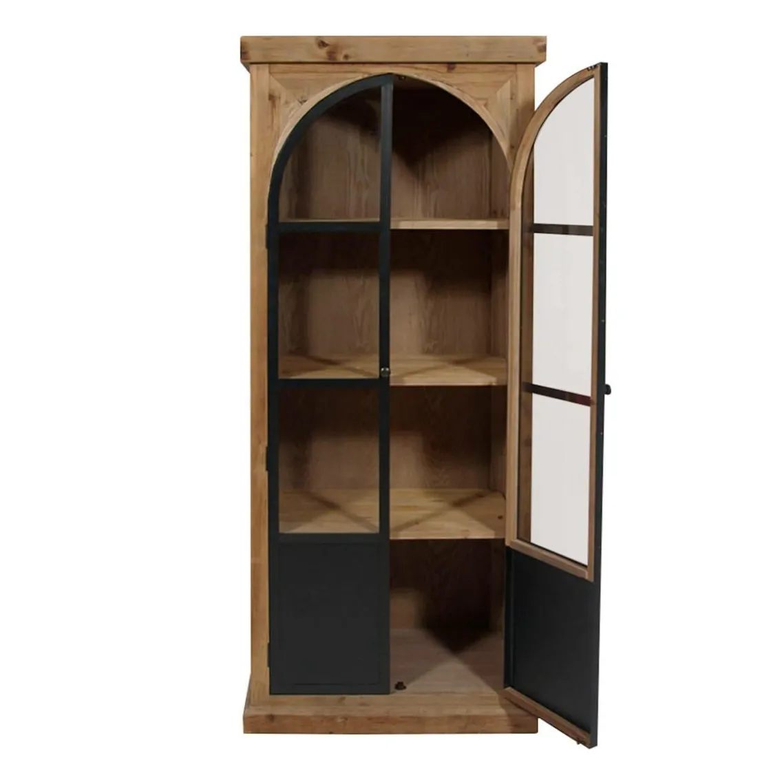 Made in Meubles Vitrine<Vitrine en bois recyclé et métal Garance