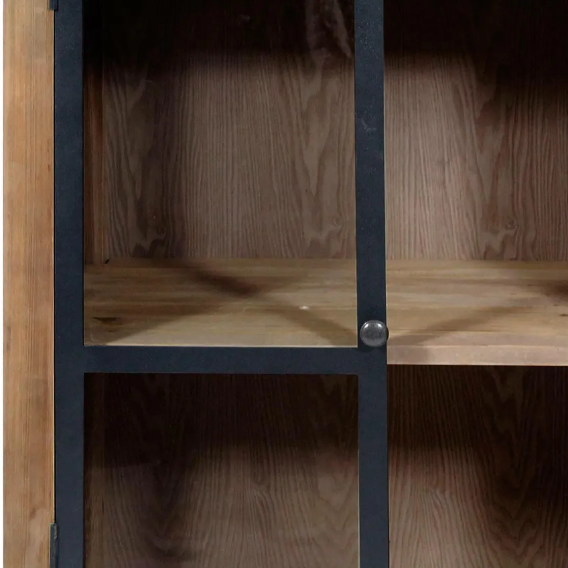 Made in Meubles Vitrine<Vitrine en bois recyclé et métal Garance