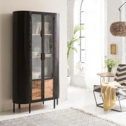 Made in Meubles Bibliothèque|Vitrine<Vitrine en métal et bois de manguier Achille