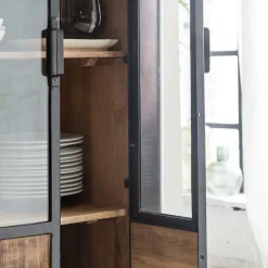 Made in Meubles Bibliothèque|Vitrine<Vitrine en métal et bois de manguier Achille