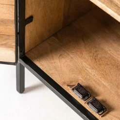 Made in Meubles Bibliothèque|Vitrine<Vitrine en métal et bois de manguier Achille