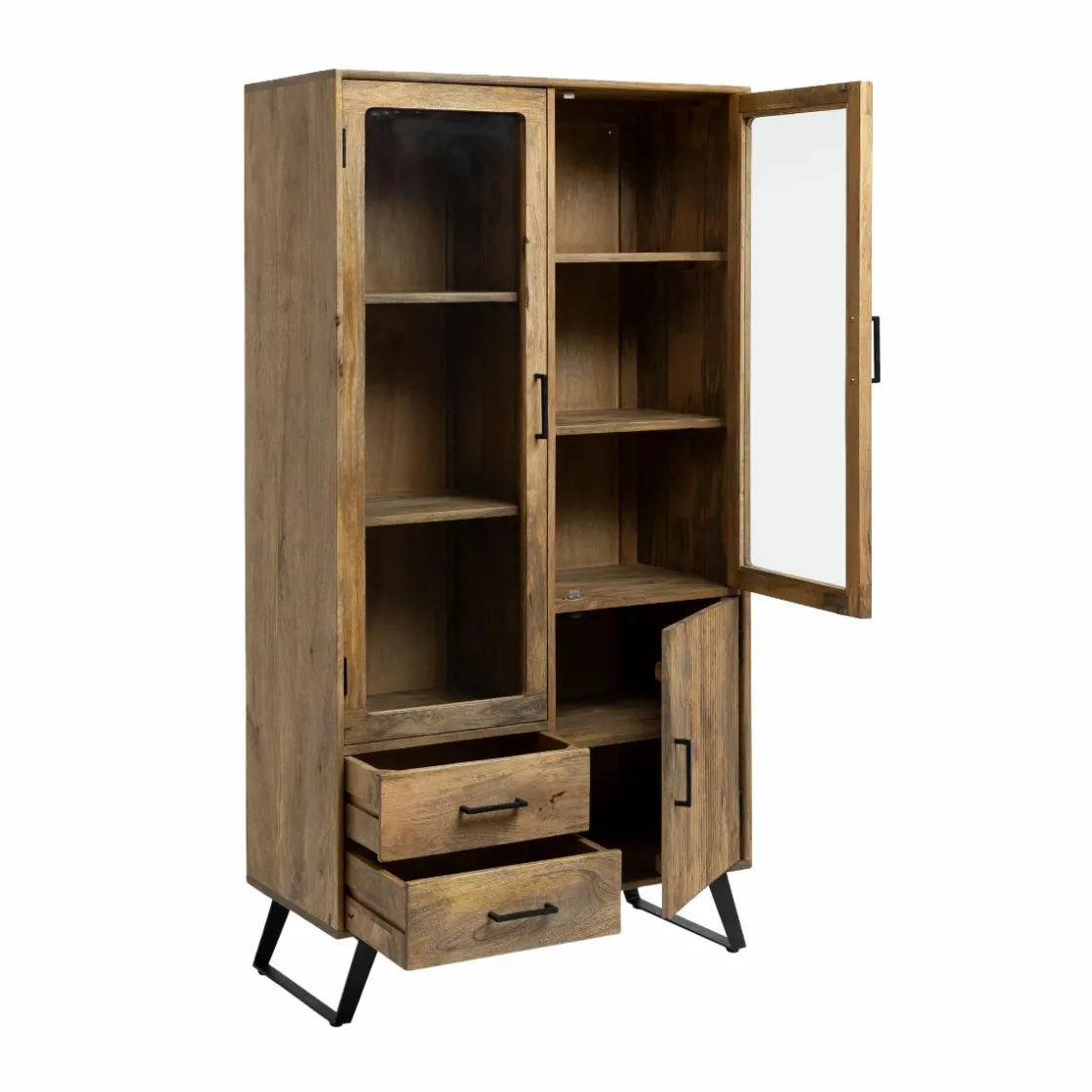 Made in Meubles Vitrine<Vitrine Haute en bois de de manguier Joy