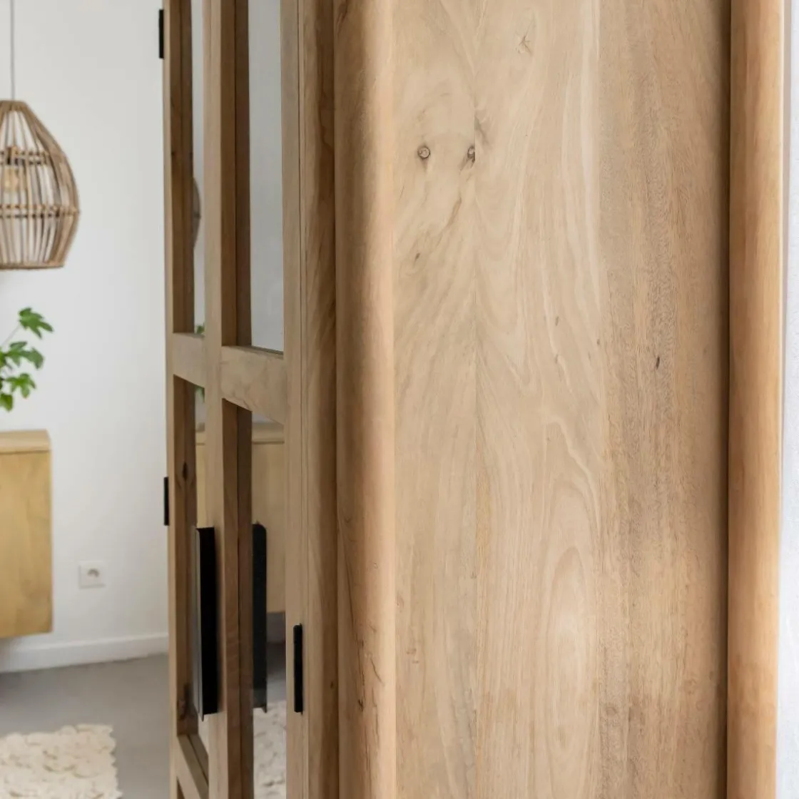 Made in Meubles Vitrine<Vitrine haute en bois de manguier Nova