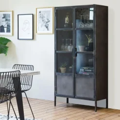 Made in Meubles Vitrine<Vitrine haute en métal Locker